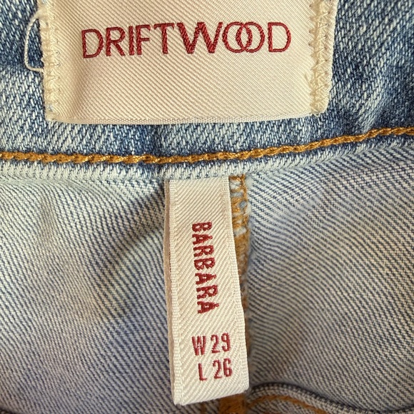 DRIFTWOOD Light Blue Hallucination Barbara barrel Embroidered Jeans - Picture 6 of 16